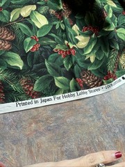 1 yd cut – Evergreen Pinecone Holy Forest Cotton Print – Hobby Lobby