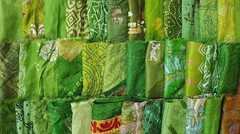 ABB Vintage Sari Silk Fabric Squares 15Pc for Craft & Junk Journal