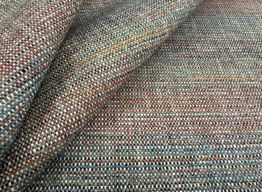 Clarke & Clarke Mingled Striped Fabric- Gabrielle / Kingfisher 2.65 yds F1387/01
