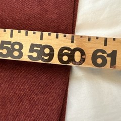 PENDLETON Virgin Wool 6+Yd Remnant 60″ Wide Burgundy Sponged Medium Weight Label