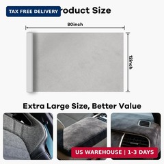 Premium Self-Adhesive Suede Fabric Wrap for Cars, Suede Car Interior Wrap for Da