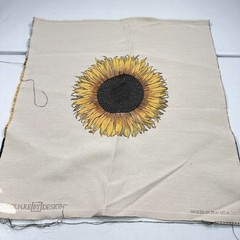 square by design upholstery fabric panel yellow sunflower usa woven 26×26