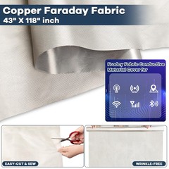 Military Grade Faraday Fabric 43″x118″ for WiFi, Cell, RFID, EMP Protection