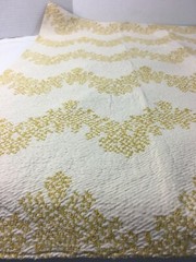Fabric Upholstery Sample ALAXI 26″ x 26″ Cream Gold Cotton Blend craft