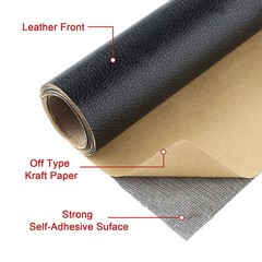 Vinyl Faux Leather Fabric Repair Patch Self-Adhesive Kit for Car Seat Sofa Couch