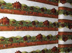 Barn House Country Store Stripe Fabric By the Yard Cotton Windham