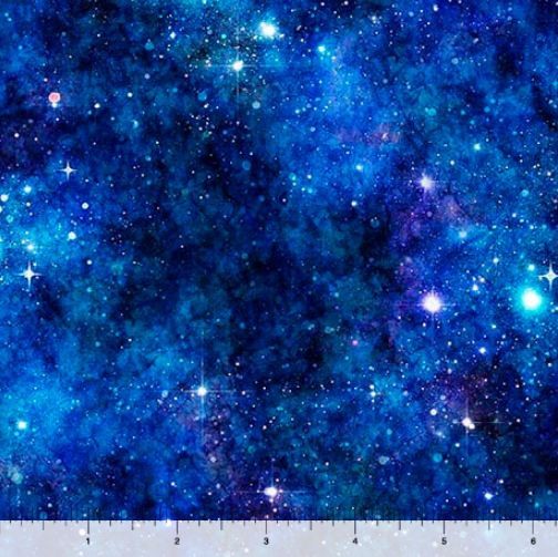 Cotton Earthly Delights Galaxy Universe Night Sky Fabric Print by Yard D771.07