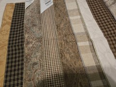 Lot Of 18 Upholstery Drapery Sample Fabric Neutral Colors Crafts Quilts 12″ X 26