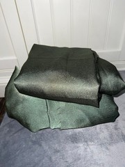 Olive green polyester crepe satin fabric 5 yards sewing craft supplies