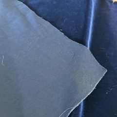 3 Pieces DESIGNER PLUSH MOHAIR BLUE VELVET WOOL MULTIUSE FABRIC