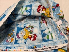 Snow Kiddin’ Fabric MMFab Inc Renee Lindgren 1 1/4yds Colorful Patchwork Sewing