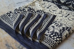 Black & Beige Hand Print Fabric 100% Cotton 15 Yard NO DUTY CHARGES 100%✅ZK-369
