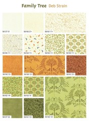 Family Tree Moda Charm Pack 42 100% Cotton 5-inch Precut Cotton Fabric Squares