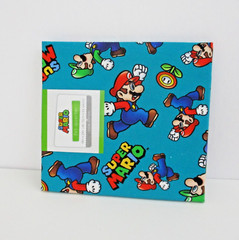 Super Mario Luigi Fat Quarter Blue 100% Cotton Quilting Crafting