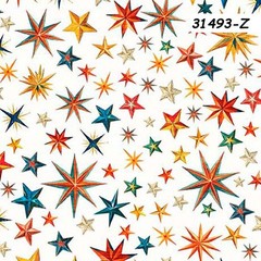 Yippie Ki Yay Cotton quilt fabric QT Western Barbed Wire 31493-Z Colorful Stars