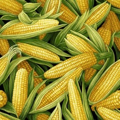 Food Fabric | Farmer John’s Garden Party Corn Yellow | Paintbrush Studio YARD