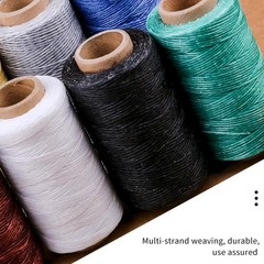 Qmnnma Waxed Thread 284 Yards, 150D 284 yards (10.5 cm/4.13 inches), Black