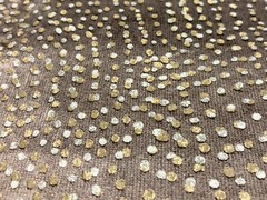 Groundworks All Over Metallic Dot Velvet Fabric- Cluster Velvet Plum Frost 3 yds