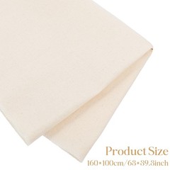 63×40 Inch Cotton Muslin Fabric Unbleached Beige Natural For Sewing Clothing
