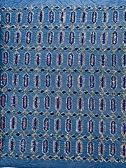 Royal Blue Fancy Gem Jewel Design Fabric – Geometric Sequins by Yard