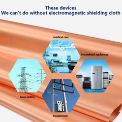 EMF Protection Pure Copper Fabric-Blocking RFID Radiation Wifi EMI EMP RF 1-5M