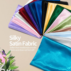 Emerald Green Satin Fabric by the Yard, 1 Yard X 58 Inch Charmeuse Satin Fabric