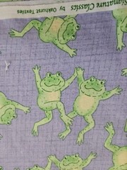 Oakhurst Textiles Signature Classics Lavender Purple Frog Quilt Fabric 1 Yard