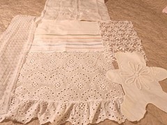 85+ Linens&Fabric Pieces Ribbon Trim Lace ForCrafts Slow Stitching Junk Journals