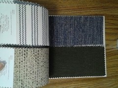 Fabric Sample Book Swatches – Blues, Greens 7.5″ x 3.5″ – 61 pcs. Stripes Checks