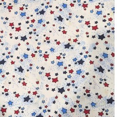 Patriotic Red White Blue Star Print Cotton Americana Fabric 44″ wide – 5 yards