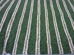 DEBBIE MUMM FOR SSI STRIPED GREEN FABRIC REMNANT 42”W X 190”L