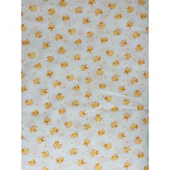 Vintage Cranston Print Works V.I.P. Yellow Orange Floral Fabric 108″ x 44″ 3 Yds