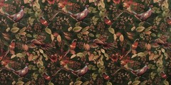 Curtain Upholstery Velvet Fabric “Pheasant Forest” Soft Furnishing Cushion Use