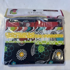 Fabric Editions Notebook Floral Fabric Strips 14 Pc 2.5” x 42” Cotton Quilting