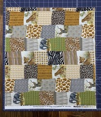 Lot Cotton Fabric Quilt Panel Cranston African Serengeti Safari Animal Patchwork