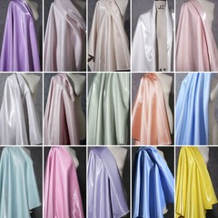 Shiny Glossy Smooth Satin Silk Fabric Wet Look for DIY Sewing Craft Dress 150cm
