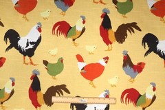 NEW Duralee FABRIC BY THE YARD – CLUCK CLUCK Roosters, Chickens, Hens, Chicks