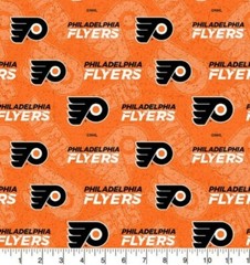 Philadelphia Flyers NHL Ice Hockey Tonal Prints 100% Cotton Fabric YARD Tone