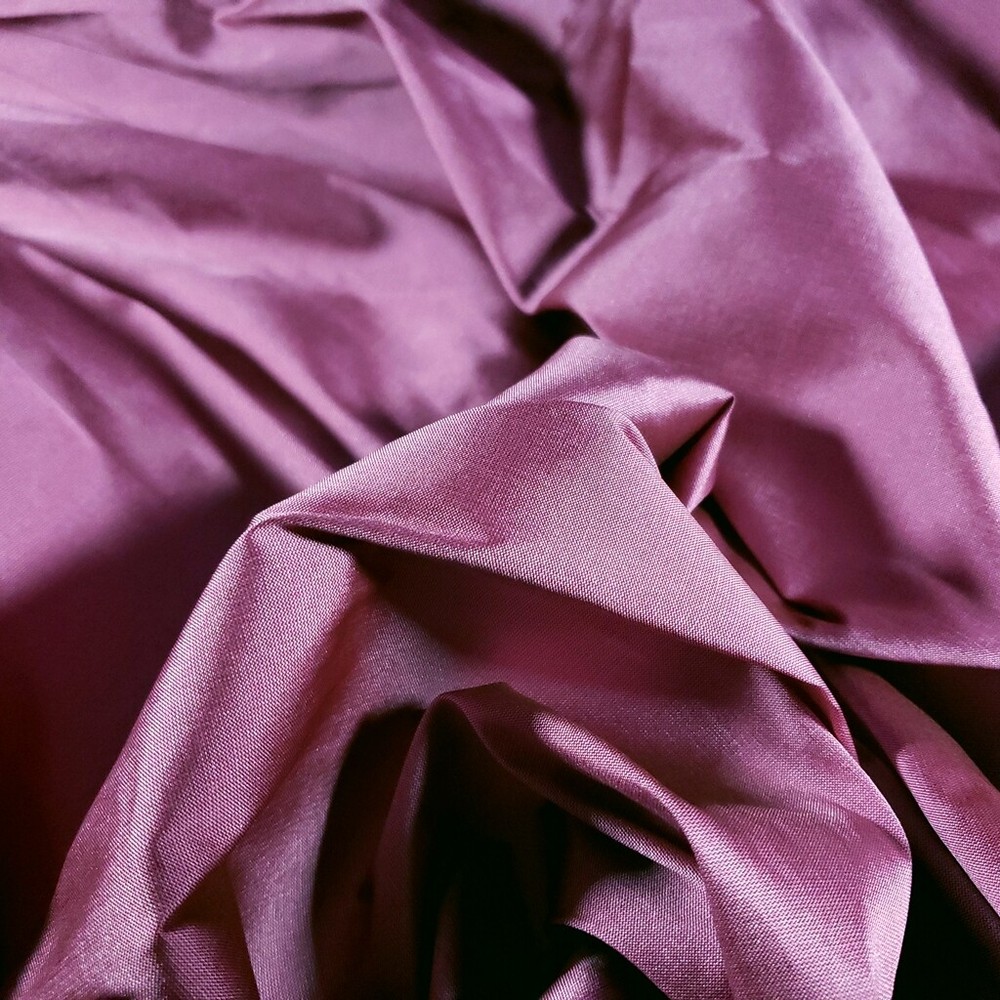 DUSTY ROSE PINK TISSUE TAFFETA FABRIC 58″ BY THE YARD TWO TONE FAUX SILK
