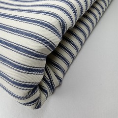 Quilting Fabric Sewing Craft Blue & White Stripes Heavy 108″ x 45″ New Arrival
