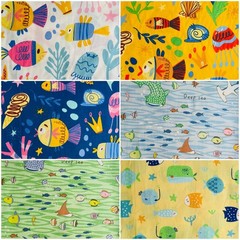 Ocean Quarters Fabric Bundles for Quilting, Cute Fabric for Baby Boy, Cotton …