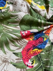 Indian Cotton Multi Parrot Dressmaking, Sewing Running Cotton Fabric 7 Yards AU