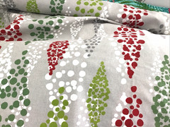 Colorful Christmas Polka Dot Patterned Fabric Holiday Red Green White BTY