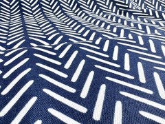 2008 MMXVIII Richloom Solarium Outdoor Fabric Blue White Dashes 2 yds x 54″