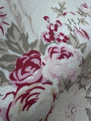 Vintage 1996 Amadeus Floral Cotton Fabric 54”x204” Shabby Chic Roses Cottagecore