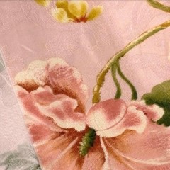 Mill Creek Floral PETAL Pink Cotton Drapery Curtain Pillow Fabric 1.375 Yards