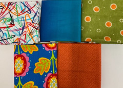 1/4 YARD BUNDLE OF 5 – PACK #28 – BRIGHTS