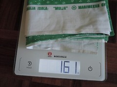 Marimekko MAIJA ISOLA ” MUIJA ” cotton fabric piece 137x67cm green x white