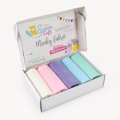 5-Piece Pastel Minky Fabric Bundle | Soft & Hypoallergenic for Sewing Projects