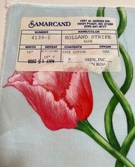 Samarcand Holland Stripe in Blue 21.5” x 26.5” Sample Piece